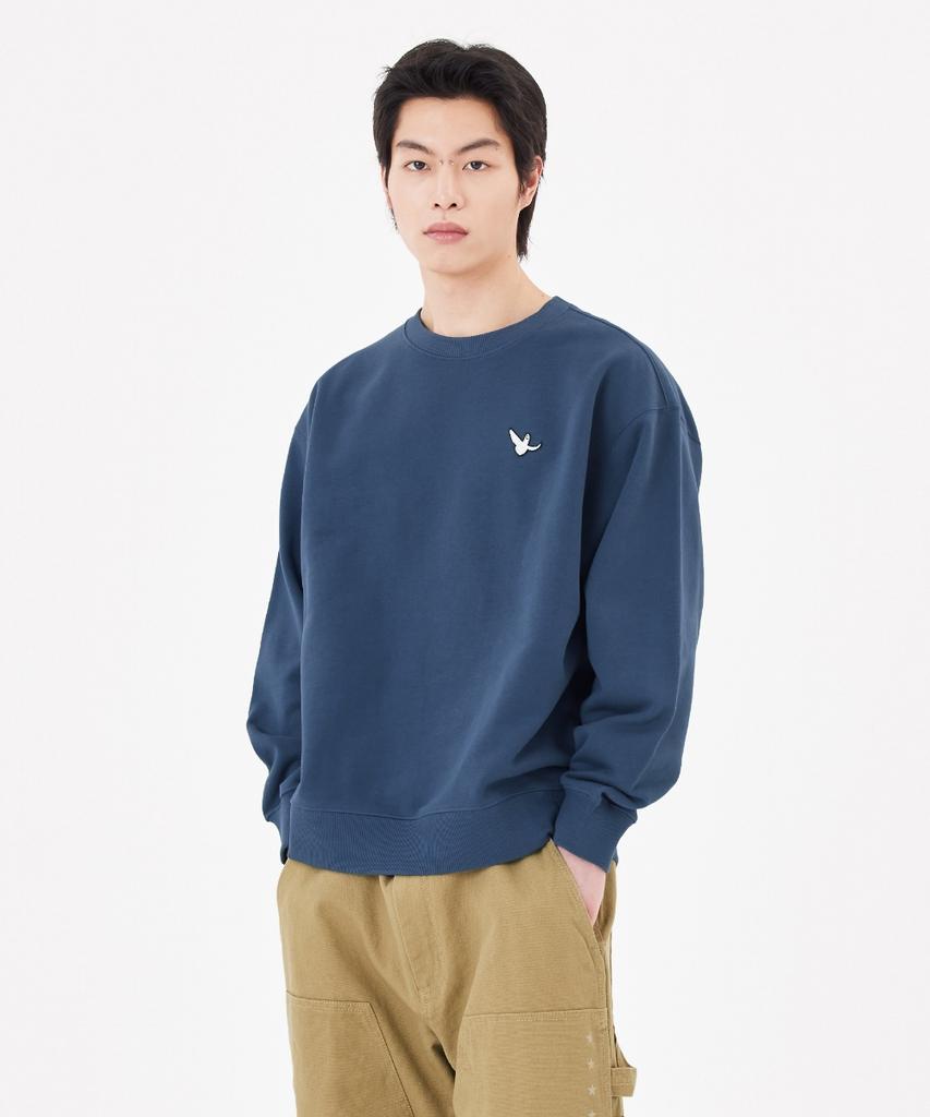 Mark Gonzales Angel Wappen Sweatshirt - D/Blue