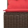 Garden Sofa Set with Cushions 4 pcs Brown Poly Rattan
