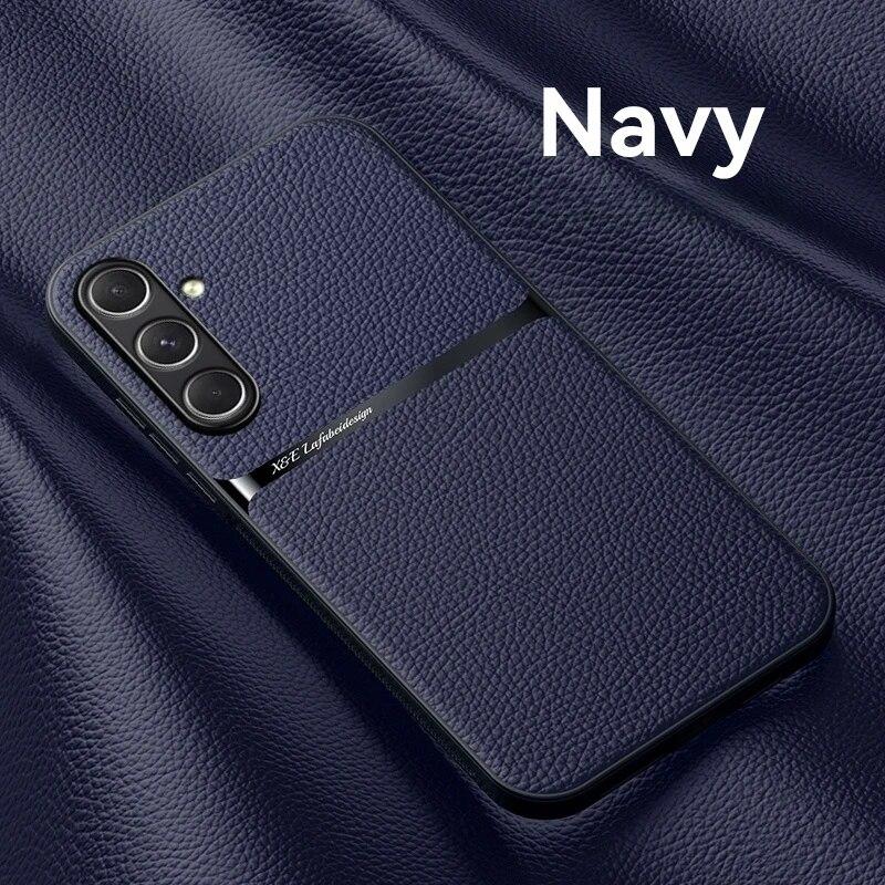 For Samsung Galaxy S24 Ultra 5G Case Magnetic Leather Car Stand Phone Case For Samsung S24 + Plus S 24 Ultra Silicone Back Cover