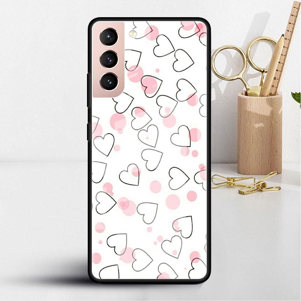 Custodia in vetro a cuore LOVE per Samsung Galaxy S22 S20 FE S21 Plus Cover per telefono S10 5G S9 Note 20 Ultra 10 Lite Guscio
