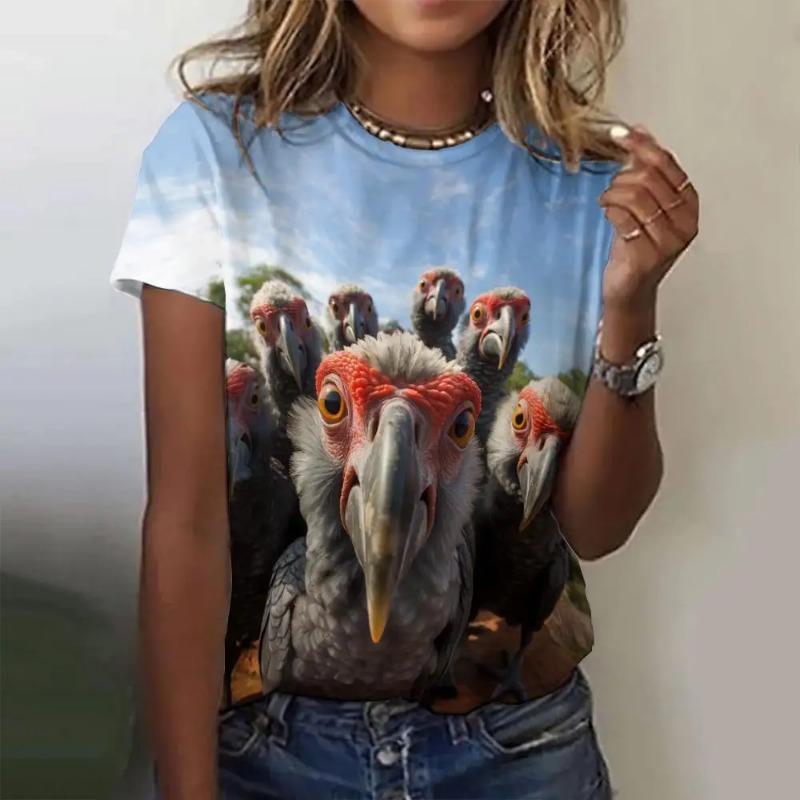 Femeii tricou retro imprimare desene animate animale pisică câine zilnic modă mânecă scurtă casual tricou haine feminine top tee