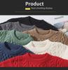 Men's Winter Cable Knit Sweater: Casual, Solid Color, Light Mature Style, Round Neck Pullover.