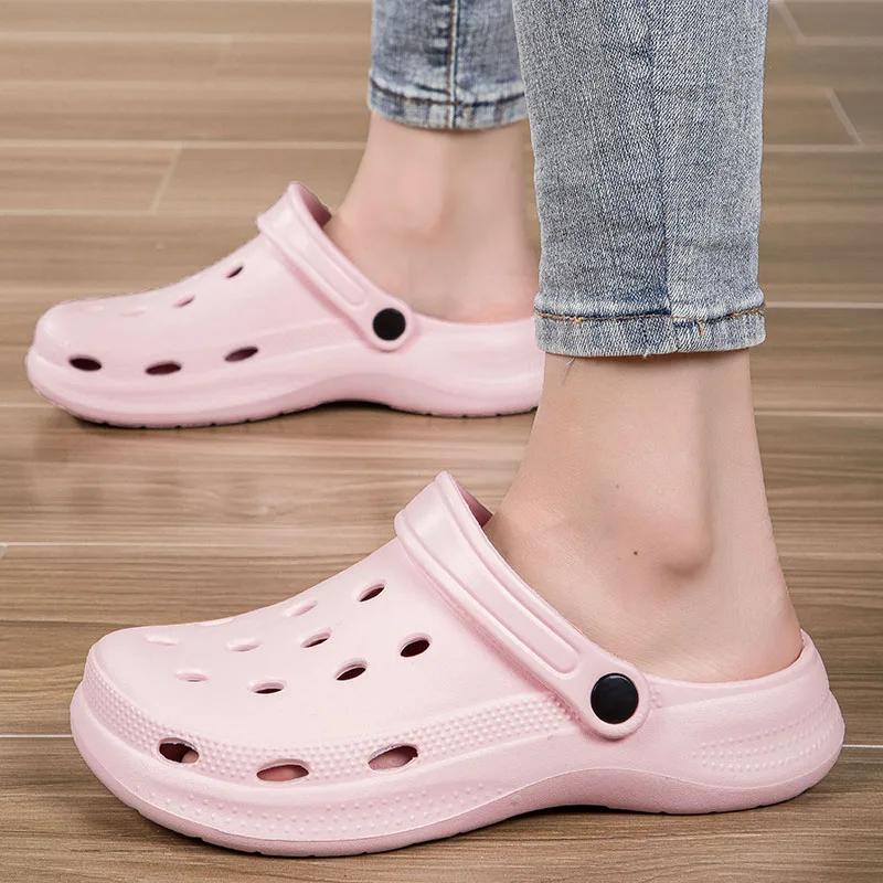 Plus Size 46 47 48 Summer Men Clogs Slippers Men's and Women's Leisure Slides Beach Shoes Home Garden Shoes Outdoor Sandals