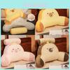 Cartoon Capybara Lounge Pillow With Embroidered Plush Cover For Bed Sofa Supporters