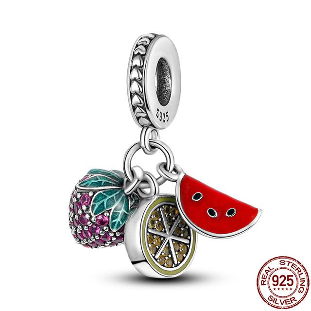 Nový Modrý Murano Glass Turtle Chobotnice Papoušek Camping Night Sky Lemon korálky Fit Charms náramek 925 Stříbrné šperky