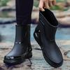Waterproof Men's Rain Boots Agricultural Breathable Anti-skid Durable Work Shoes Male Summer Outdoor Fishing Rubber Boots