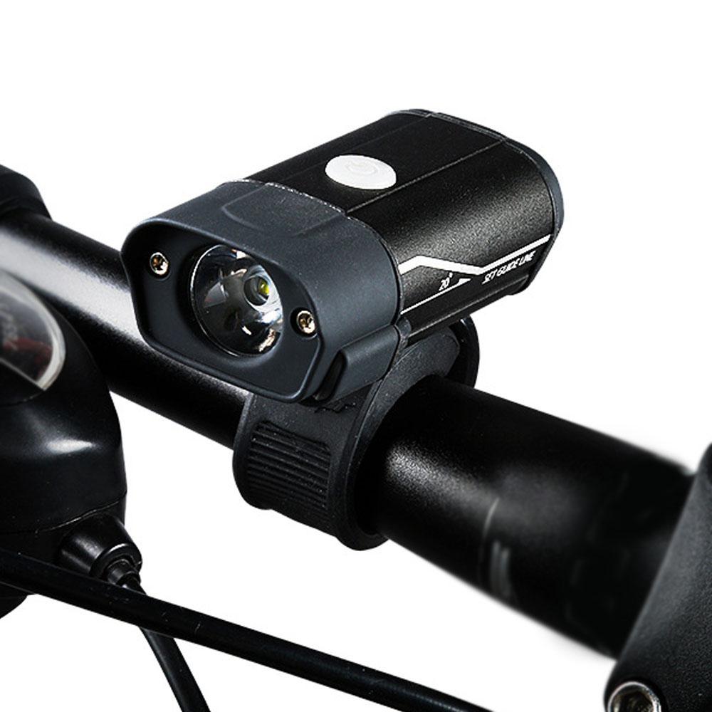 Bicycle Headlight USB Rechargeable Bike Light Aluminum Alloy Warning Light Waterproof Bike Front