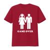 Funny Game Over Design Bachelor Party Men Wedding Groom T Shirt Vintage Washed Designer Clothes Comfortable Graphic Casual