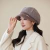 Hat Women's Knitted Duck Tongue Beret New Autumn and Winter Middle-aged and Elderly Women's Thermal Hat