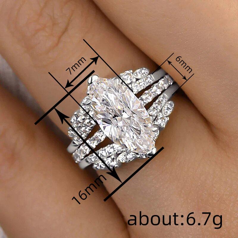 Luxury stacked horse eye ring women, high-end banquet matching jewelry, supply ring