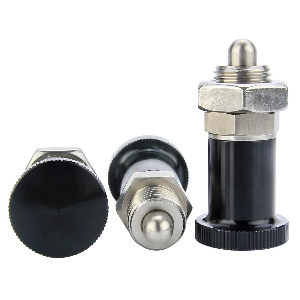 1PC Push Fit Ball Nose Spring Plunger KST214 Stainless Steel Spring Self-Locking Knob Return Knob Plunger Spring Indexing Plunger