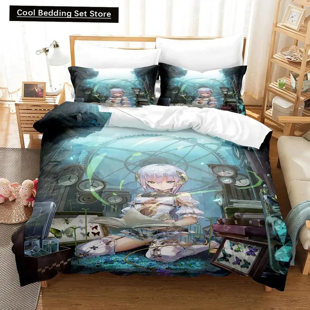 3D Druck Anime Atelier Sophie Bettwäsche Set Bettbezug Bettset Steppdecke Kissenbezug Bettdecke King Queen Größe Heimtextilien