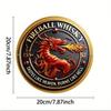 Metal Wall Art Dragon Decor, Vintage Whiskey Poster for Man Cave, Fire Globe Vintage Tin Sign
