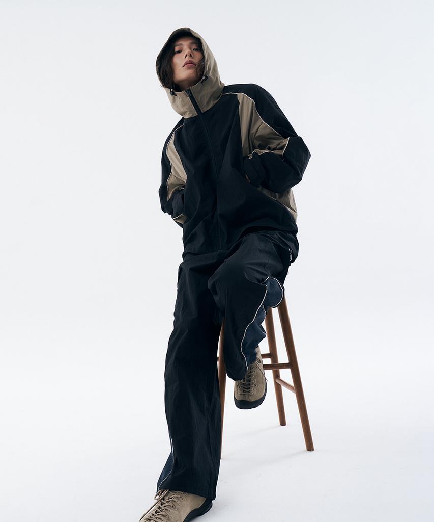 Bonatspalette Bp Color Block String Hooded Windbreaker Jacket_3 Colors