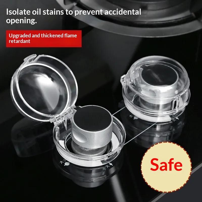 2/4Pcs Stove Knob Protector Transparent Stove Knob Covers Heat Resistant Baby Proof Oven Lock Universal Gas Stove Safety Guard