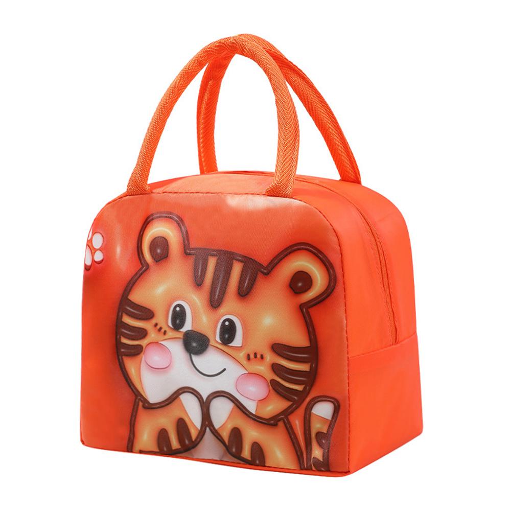 Cartoon Animal Pattern Lunch Bag Thickened Handheld Large Capacity Bento Bag
