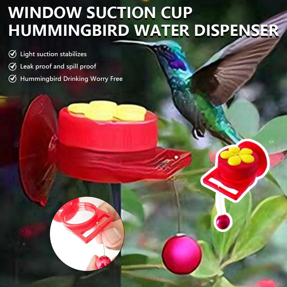 Flower Hummingbird Feeders, Outdoor Bird Feeders, Garden, Backyard, Pet Bird Feeders With Brush Drinker