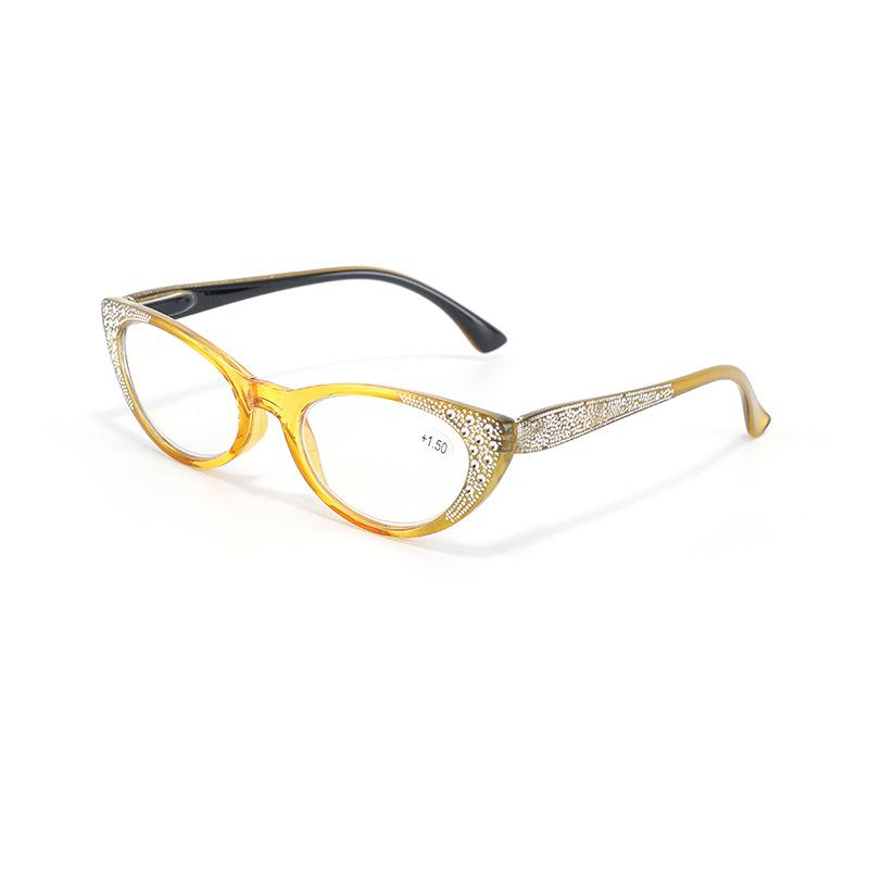 Fashion Luxury Women Men Reading Glasses Cat Eye Diamond Vintage Eyeglass Cateye Retro Clear Lens Ladies Eyeglasses Ultralight Diopter +0.75 To +4.0