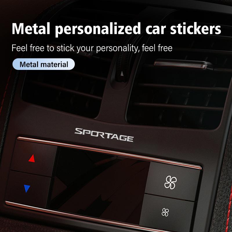 RVGH1 Car Metal Emblem Window Wiper Stickers Reflective Decor Decals Stickers For KIA Sportage 2016 2017 2018 Sephia Stonic Carens