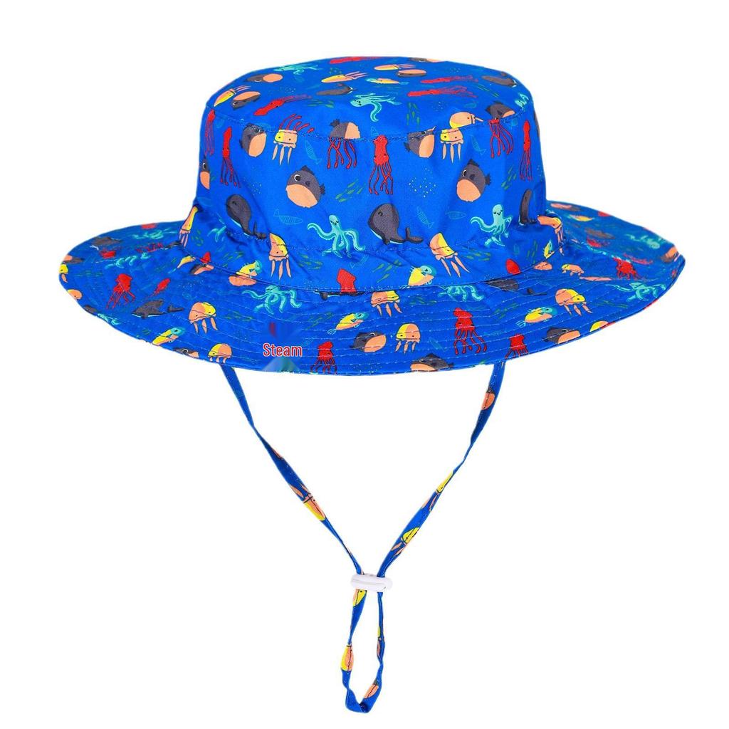 Breathable Adjustable Bucket Hat for Toddlers - Quick-Dry, Windproof, Sun Protection