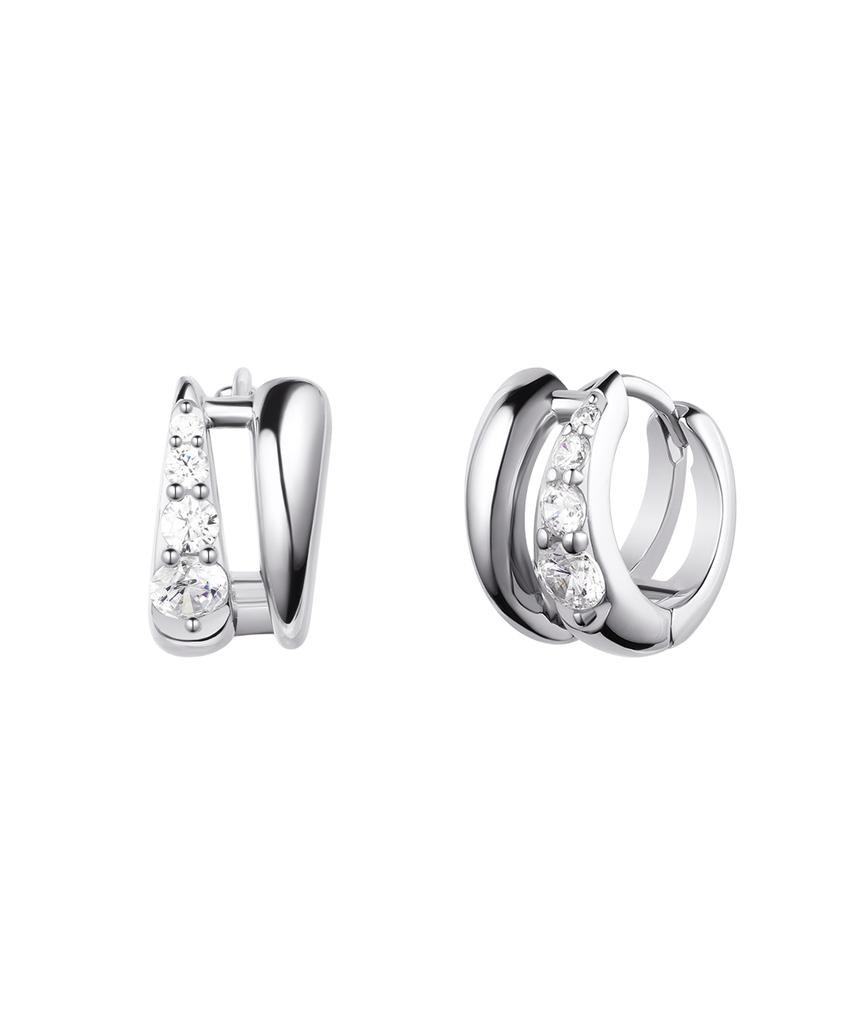 Stonehenge Duel Silver Earrings Sa26B76A