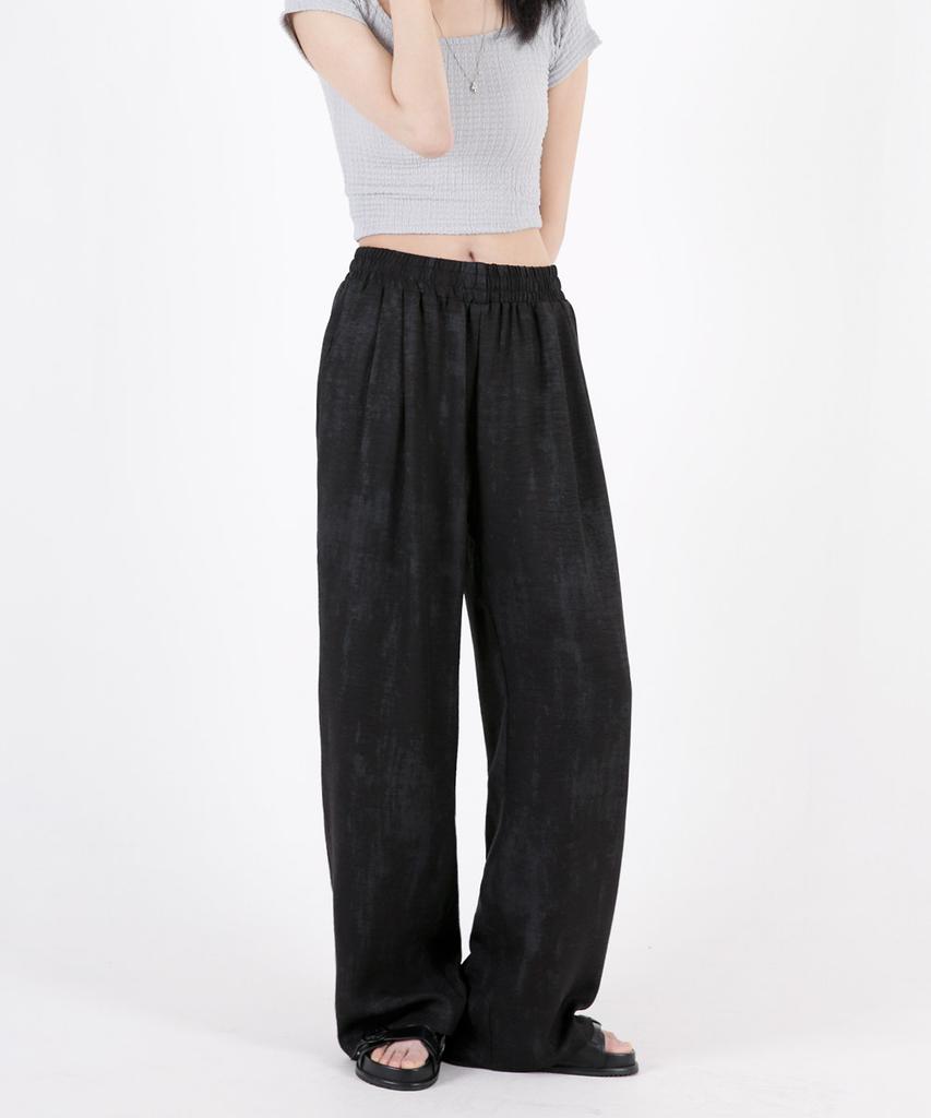 UMM Women'S Summer Wrinkle-Free Tuck Wide Pants 3 Colors