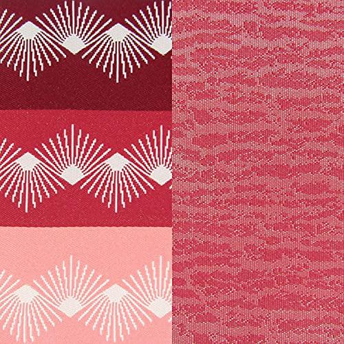 Women's Reversible Half-Width Yukata Obi, Made In Japan, Utas01 Red