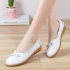 Spring Style Wedge-size Shoes for Women Casual Single Shoes for Women Soft Sole Breathable Women Shoes Genuine Leather Middle-aged Mother Shoes