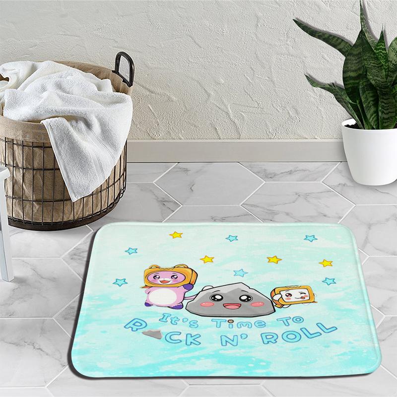 Lankybox Boxy Foxy Rocky Cartoon Carpet Bedroom Decoration Mat Anime Outdoor Rug Non-slip Carpet Birthday Gift