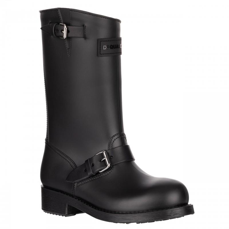 DSQUARED2 Luxus Damen Gummistiefel Schwarz -50% - Größe: 37