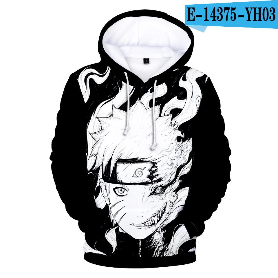 Nueva sudadera con capucha con estampado digital en color 3D de personaje de Naruto, sudadera con capucha deportiva y de ocio para hombres y mujeres