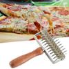 Pizza Needle Roller Non-stick Labor-saving Wood Tasty Bread Pastry Hole Puncher for Baking