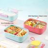 With Handle Children Lunch Box Durable Food Container Set New Kids Bento Box  Outdoor Use