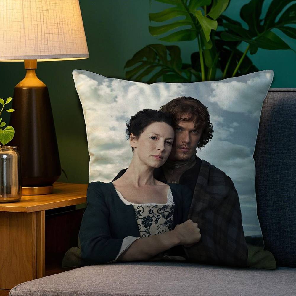 Kissenbezug Plüschstoff Weich Beidseitiger Druck TV-Serie O-Outlander Sofakissenbezug Zierkissenbezüge