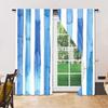 2 pcs, versatile polyester transparent curtains for home decoration Modern Stripe for use in bedrooms and living rooms