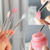 Silicone Lip Brush With Cover Dustproof Lip Film Brush Lipstick Brush Sequin Eye Shadow Brush Portable Multifunctional Brush
