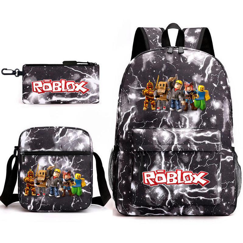 Football Star Teenager Student Schoolbag Ronaldo Pattern Three-Piece Backpack