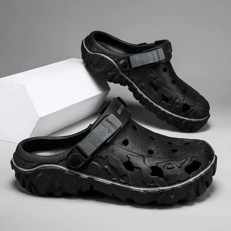 40-47 Zomer Heren Sandaalschoenen Buiten Verkopen Tuin Klompen Gaten Schoenen Mannen Dagelijkse Slijtage Schoenen Waterschoenen Comfort Huis Zachte Slippers