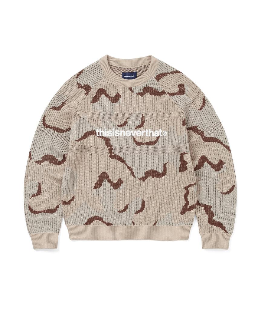 THISISNEVERTHAT T-Logo Knit Sweater Camo