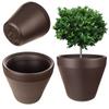 KADAX Vaso Vaso Grande Cachepot Para Flores 39cm Redondo Jardim Floreira Branco