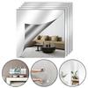 5Pcs Acrylic Soft Mirror Mirror Flexible Sheets Adhesive Self Decorative Plastic Decor Attached To Wall Home Soft Mirror