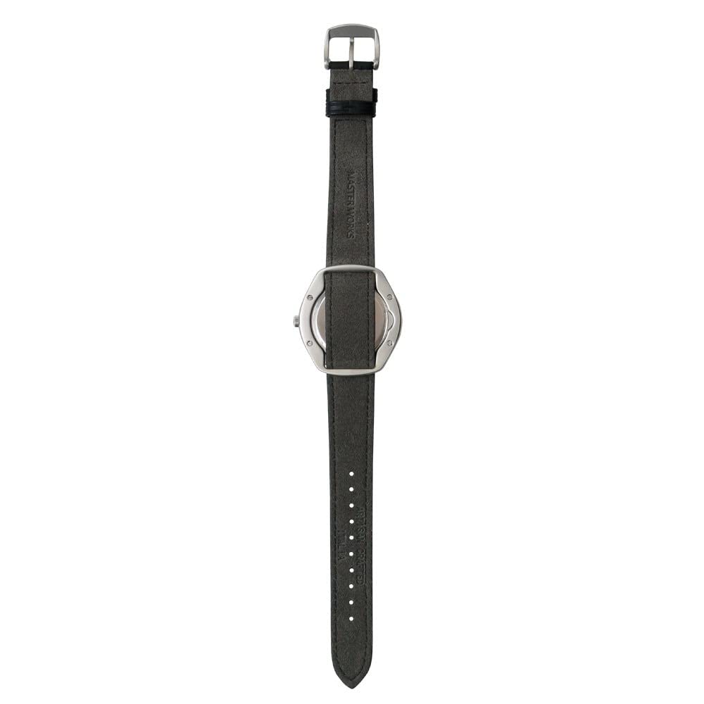 MASTER WORKS Quattro 003 MW06SI-ECBKG8 Men's Quartz Watch 39mm Italian Leather Strap Stainless Steel Case Mineral Glass 5 ATM Japan
