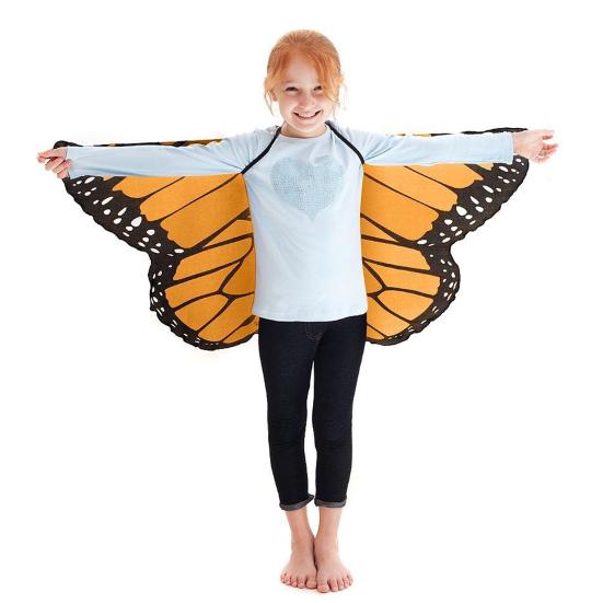 Child Butterfly Cape Poutavé Snadné nošení Flexibilní kostým motýlích křídel na festivalové cosplay party