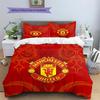 Manchester United F.C Pattern Bedding Quilt Set  Home Decoration  Gift (1 * Duvet Cover + 2 * Pillowcase  Without Core).xwn
