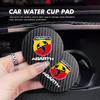 ASF1 2pcs Car Cup Holder Insert Pad Emblem Coaster Anti-Slip Mat Compatible for Abarth Stilo Ducato Palio Bravo Linea Doblo 500 Grande Tipo
