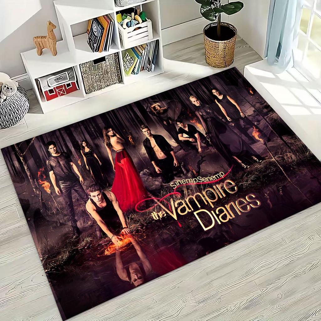 27 Style The Vampire Diaries Damon Salvatore Rug for Bedroom Living Room Sofa Home Doormat Decor, Large Kids Non-slip Floor Mat