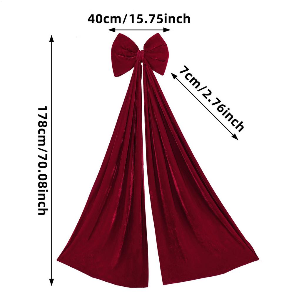 Nœuds pour Sapin de Noël Ornements de Fête Vintage Nœuds en Velours pour Sapin de Noël Pour la Maison Fête Intérieur Extérieur Porte d'Entrée Mur
