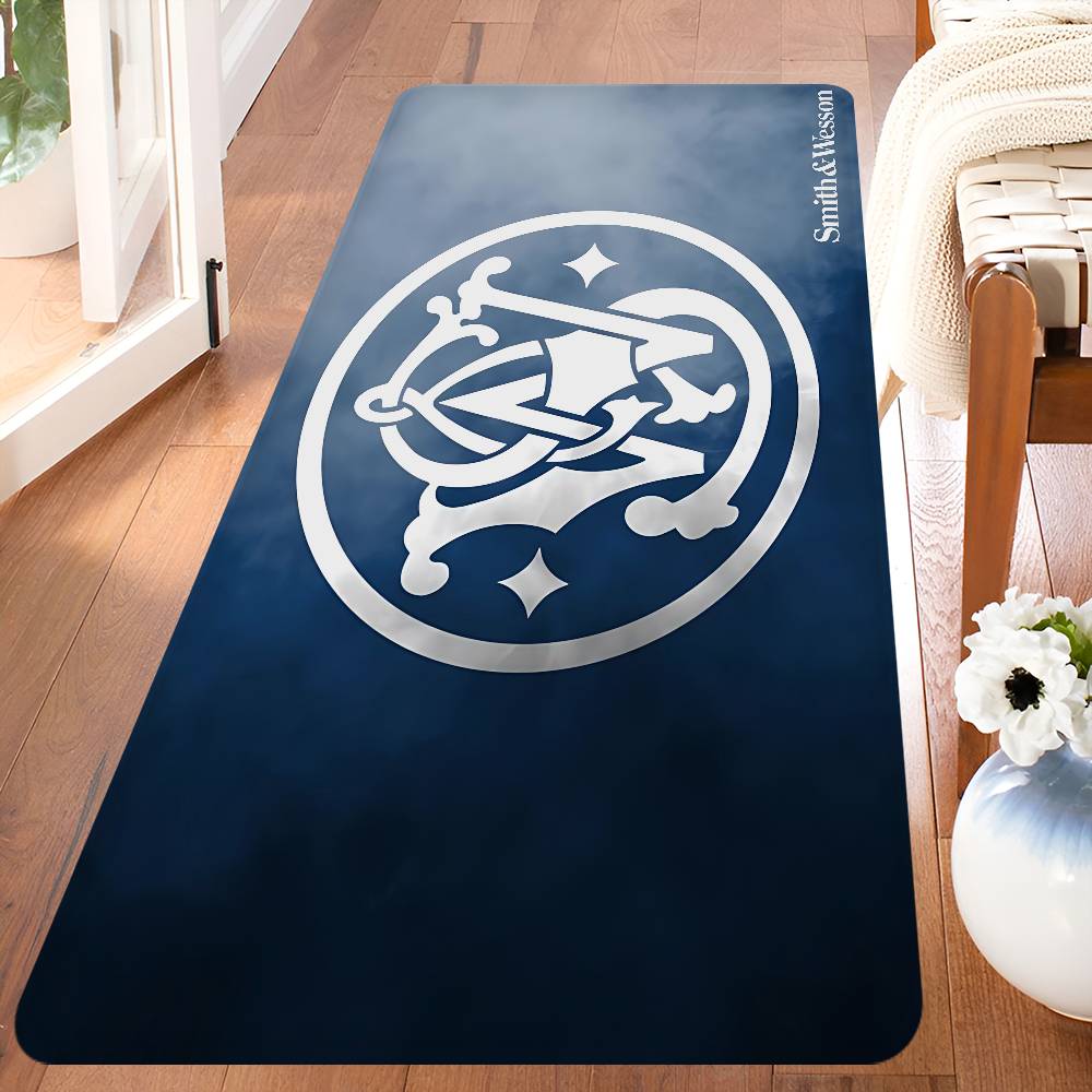 GUN Smith Wesson Floor Mat Rectangle Anti-slip Home Soft Badmat Front Door Indoor Outdoor Mat Welcome Doormat