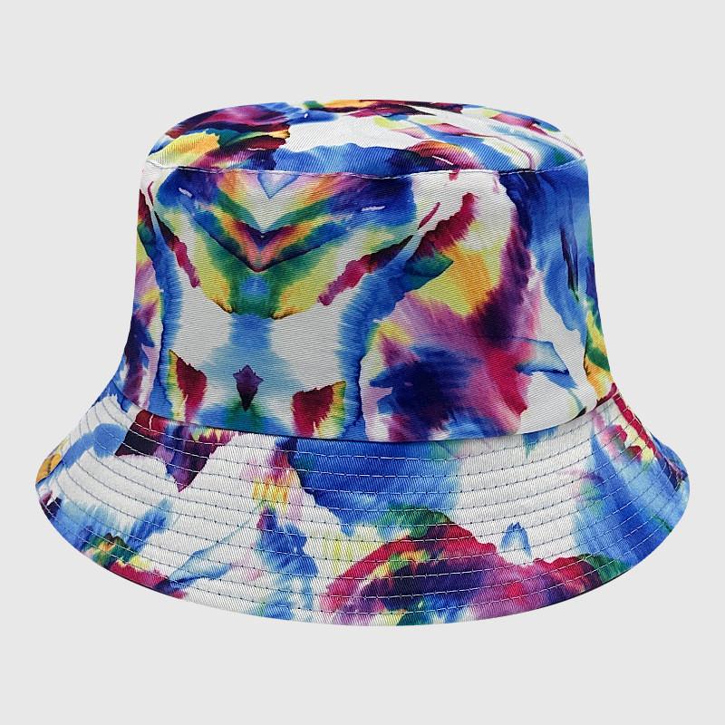 Cotton Tie Dye Bucket Hat With Sun Protection For Outdoor Activities Men Women