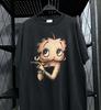 Vintage Betty Boop Cartoon T-shirt 1997s Zwart Unisex T-shirt S-5XL